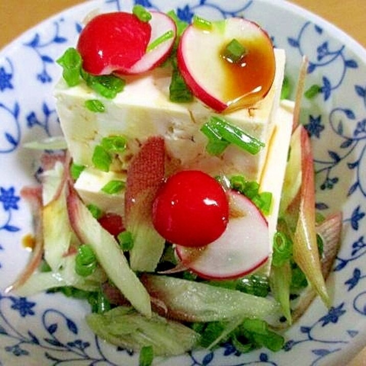 夏野菜乗っけ冷たい「豆腐」で、もう一品